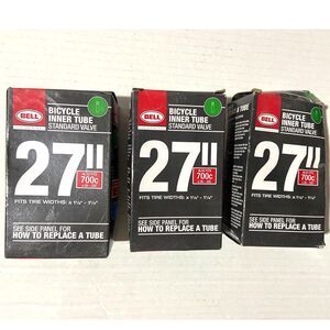 Qty 3 Bell 27" Bicycle Inner Tubes x 1 1/8 - 1 1/4" Standard Valve